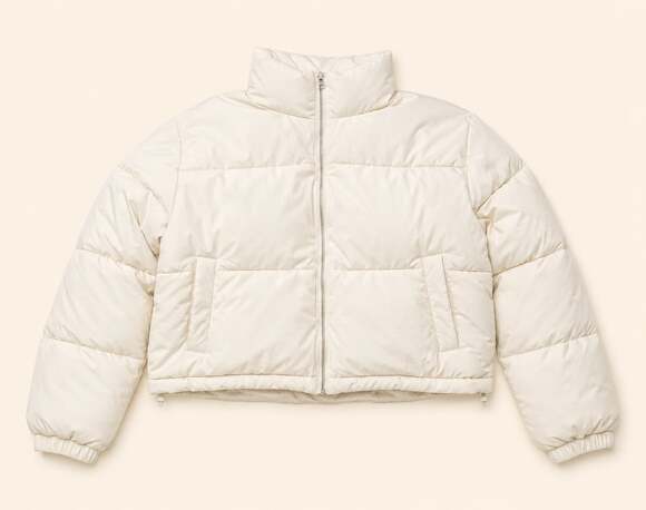 Altar'd State Jackets & Blazers - Alter’d State Cream Cropped Puffer Jacket Neutral Cozy Clean Girl M